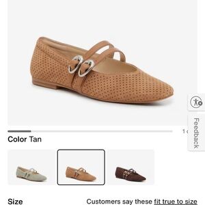 Dolce Vita Tan Perforated Flats